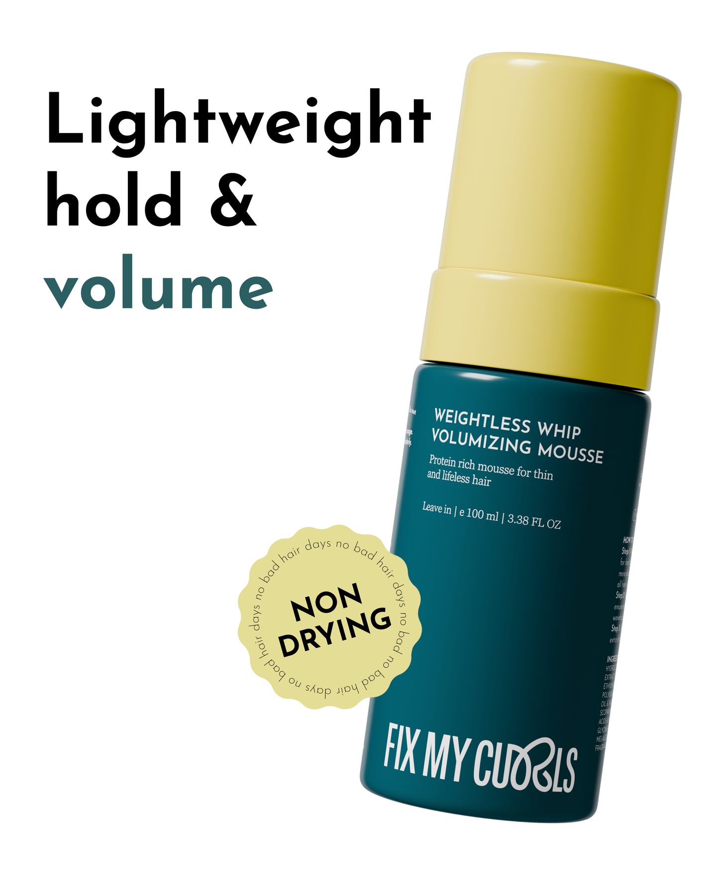 Weightless Whip Volumizing Mousse