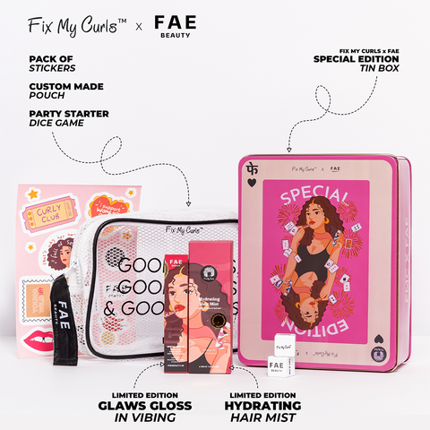 Fix my curls X FAE Beauty limited edition festive gift box