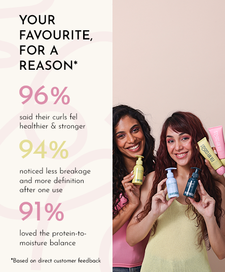 Two women are holding 5 Step Protein Bundle products with customer feedback statistics 