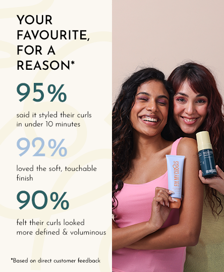 Two women holding On the Go Duo with customer feedback statistics on a beige background