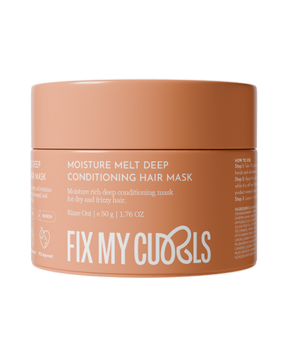 Jar of Fix My Curls Moisture Melt Deep Conditioning Hair Mask on a white background