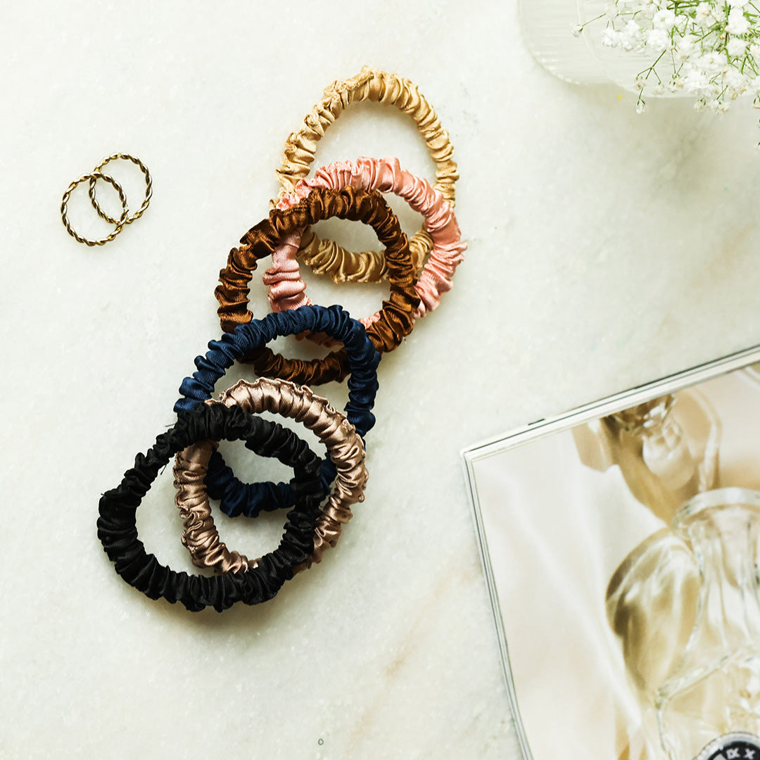 Italian Satin Skinny Scrunchies