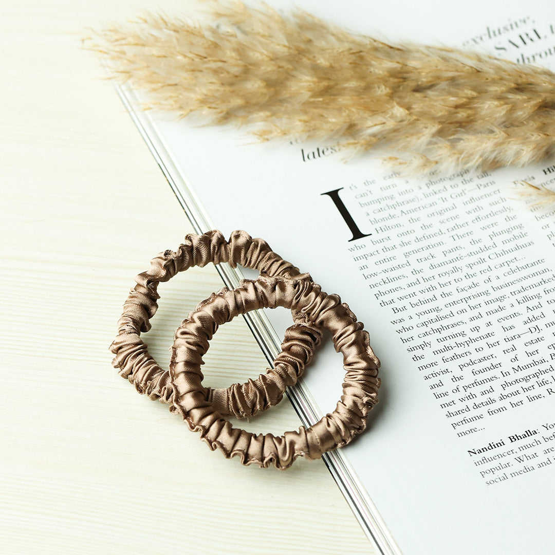 Italian Satin Skinny Scrunchies