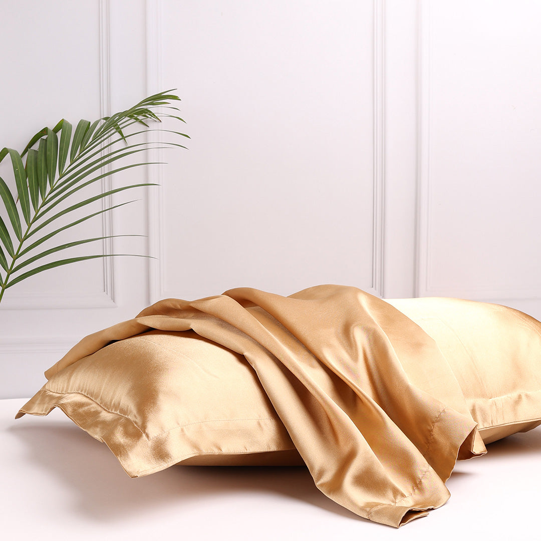 Champagne Pillow Talk Pillowcases (Italian Satin)