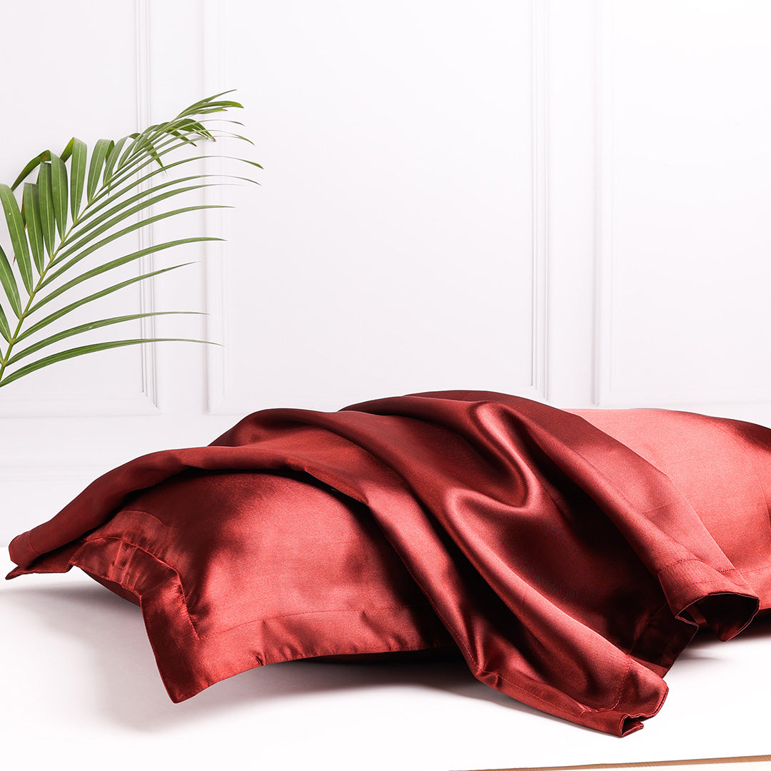 Cherry Wine Pillow Talk Pillowcases (Italian Satin)